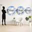 Grecque Santorini Odyssey I - miroir décoratif de Grèce, grand miroir mural rond, impression d'art en métal-99621143
