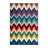 Zigzag-Themed Multi-Colored Design Woven Base Rug-784175236