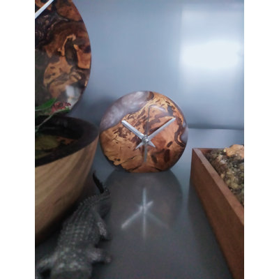 4,7 Inch Diameter, Resin Wall Clock, Wall Clock, Wood Clock, Office Decor, Wooden Clock, Small Wall Clock