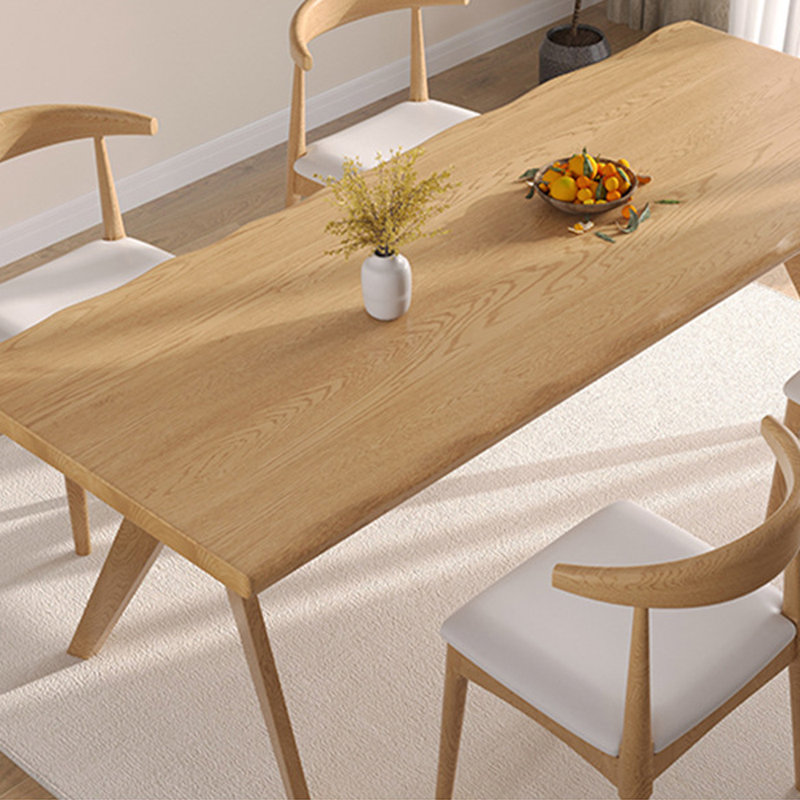 Ensemble de table à manger moderne et simple en bois massif., H 29,5 po x L 86,6 po x l 35,4 po