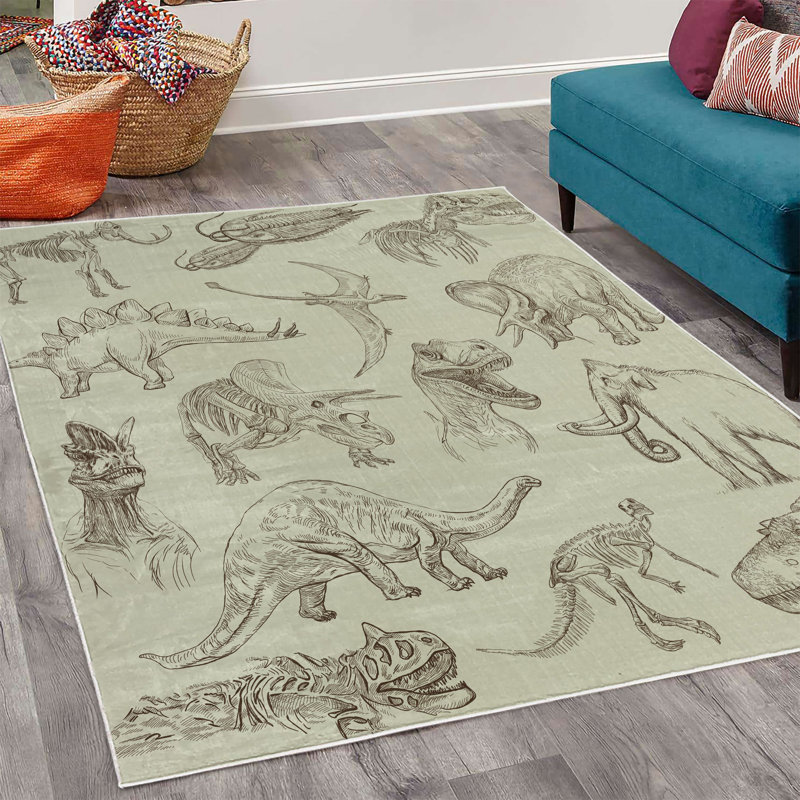 Tapis décoratif Cincinnatus, Rectangle 4 pi x 5 pi 5 po