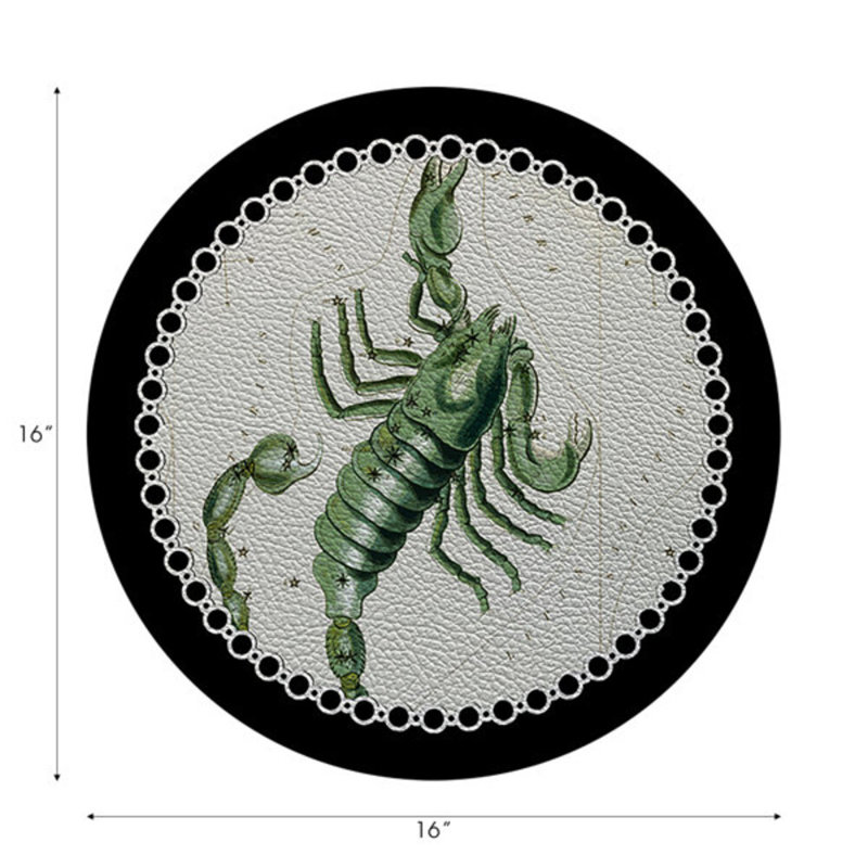 Napperon Zodiac Scorpio, Noir