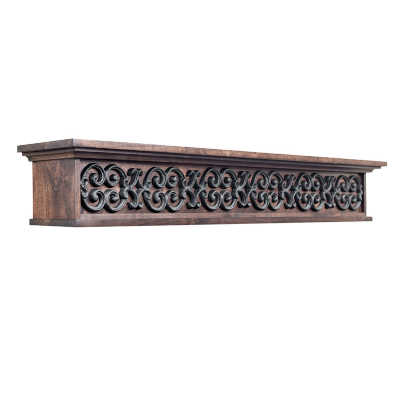 Manteau de cheminée Altovise, 60", Bois brun