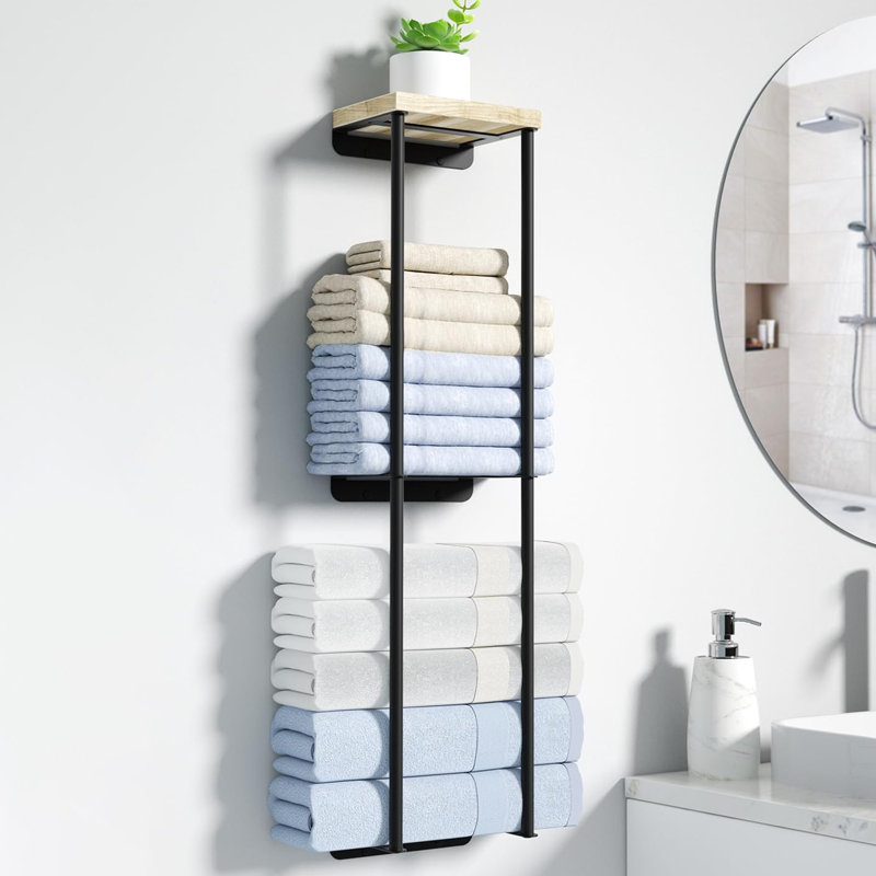Dual Tier Wall Towel Holder