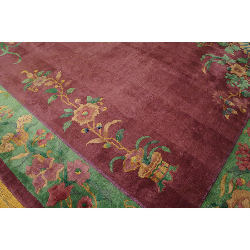Antique Art Deco Room Size Wool Other Rug
