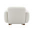 Fauteuil d'appoint beige avec 1 coussin décoratif