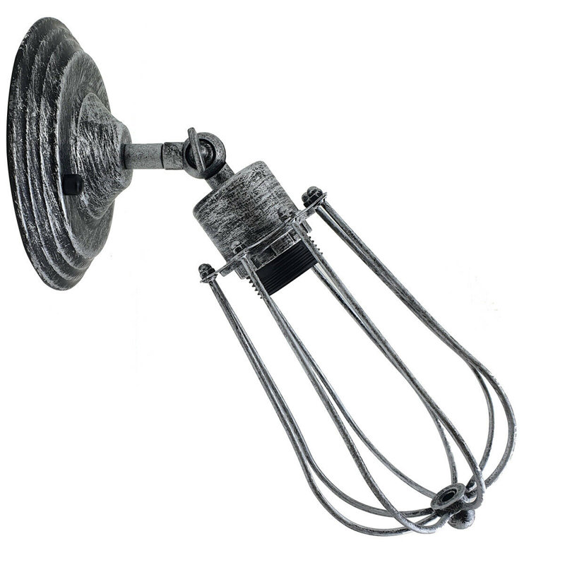 Mokane Armed Sconce, Brushed Silver, Brushed Silver