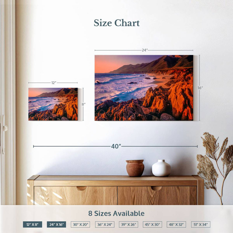 Gillard Big Sur Cliff, H 16 po x l 24 po