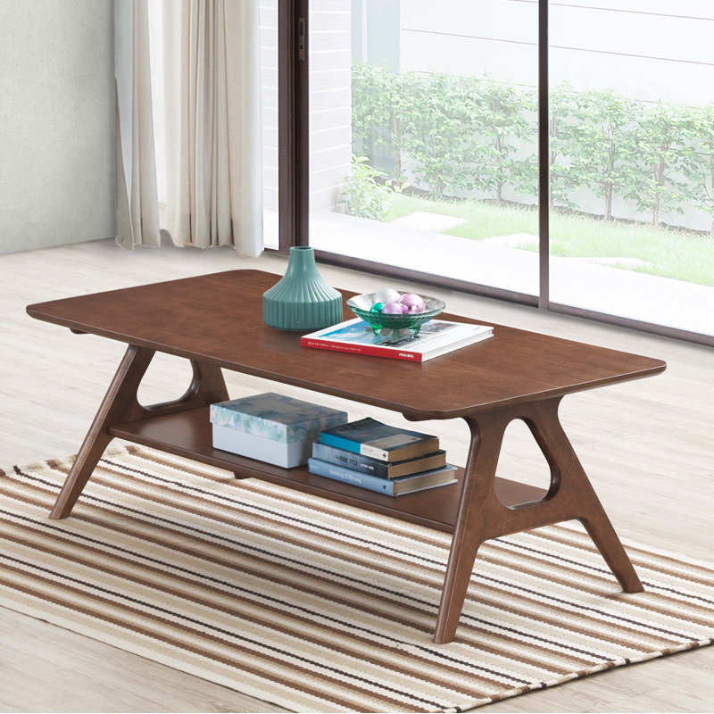 Table basse avec rangement Lamotte, Brun