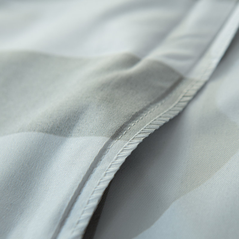 Ensemble de housse de couette 3 pièces, ensemble d'édredon à rayures 100% microfibre brossée avec attaches - NTBAY