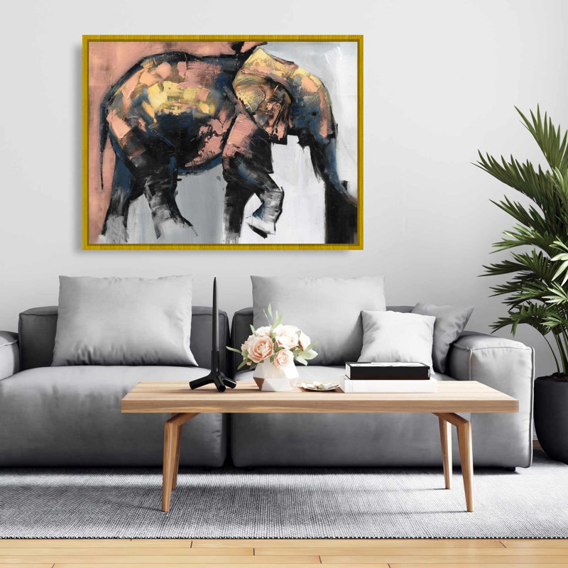 Magnifique toile éléphant | Art mural de chambre à coucher | Contemporain