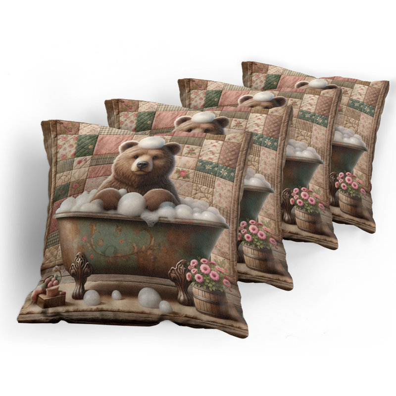 Fabric Reversible Throw Pillow, 18"H x 18"W