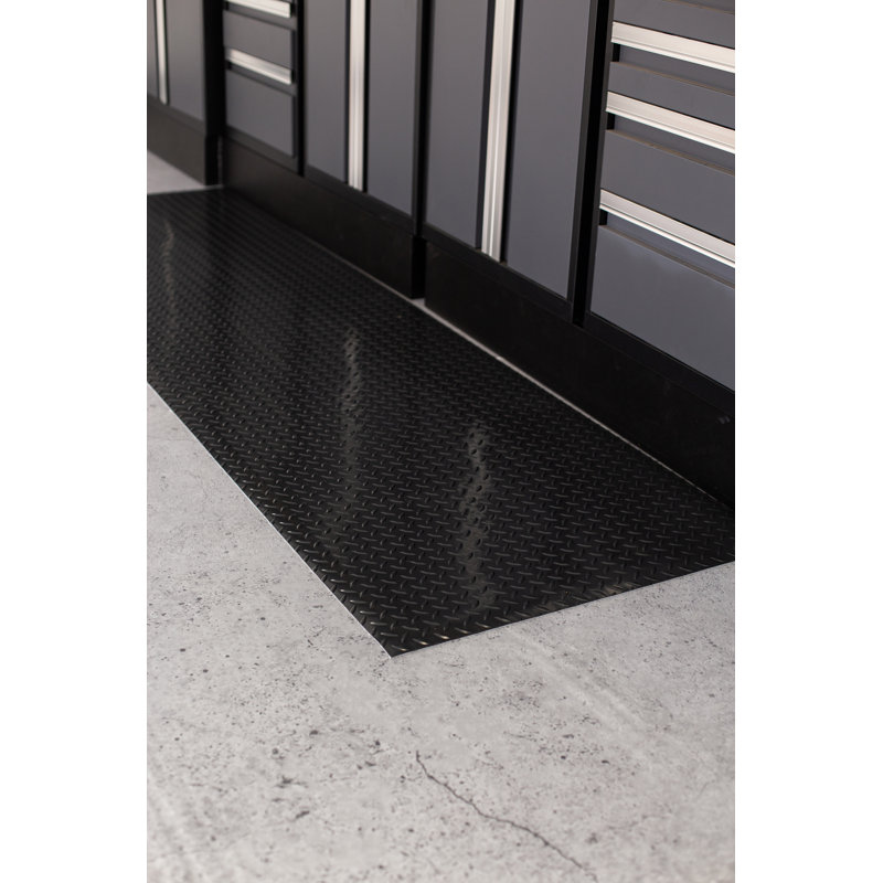 Rouleau de plancher de garage G-Floor Diamond Tread 27 po x 96 po, Nuit noire, 27" x 60"