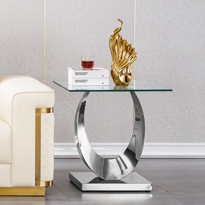 Top End Table, Silver