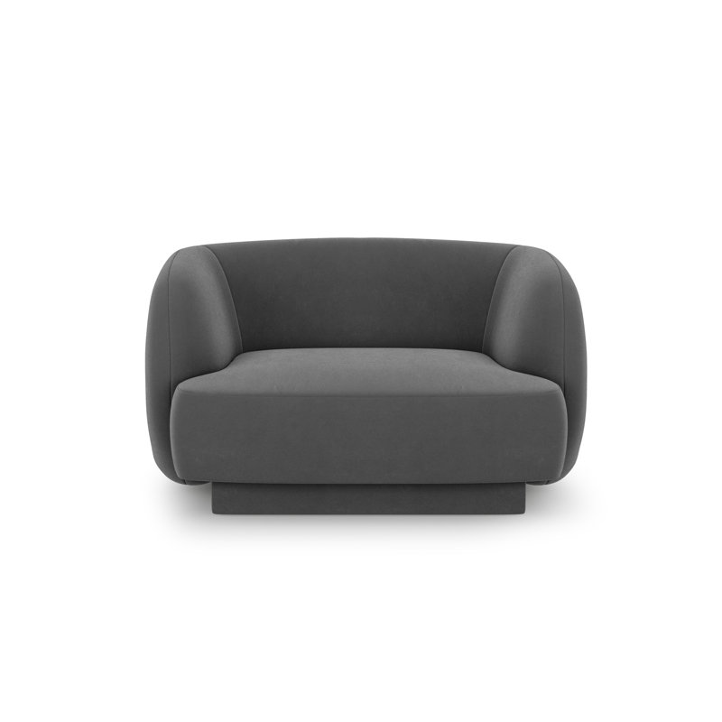 Adoraim 109Cm Wide Armchair, Grey Velvet