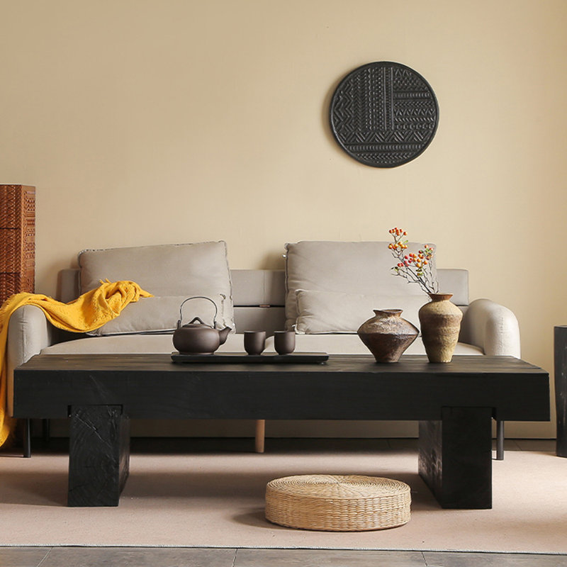 Table basse Wabi-sabi, H 15,74 po x l 62,99 po x P 27,55 po
