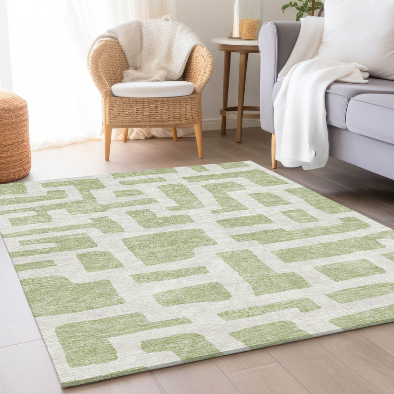 Tapis en aloès Prisco lavable à la machine de qualité supérieure, Rectangulaire 3 pi x 5 pi