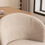 Fauteuil d'appoint rembourré Allis, tabouret de coiffeuse pivotant avec dossier à oreilles, fauteuil de maquillage en tissu Boucle-701948478