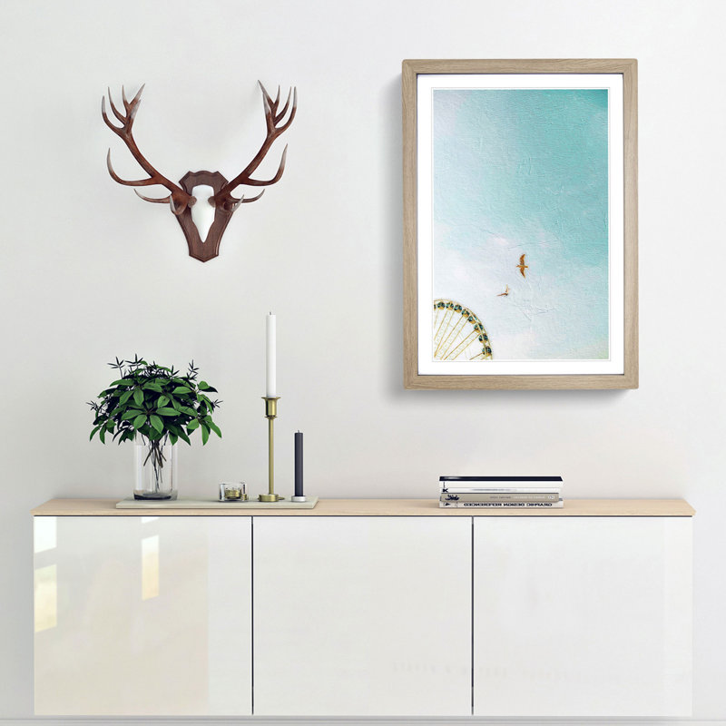 Birds - Picture Frame Painting Print, 48cm H x 36cm W x 2cm D, Oak Framed