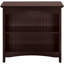 Bibliothèque H 29 po x l 29,5 po en bois à 2 niveaux avec support arqué, étagère de rangement et de présentation pour bureau à domicile et salon, cerisier-101528707-88626327