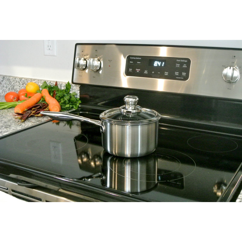 Swiss Diamond Prestige Saucepan with Lid, 2.2 Qt