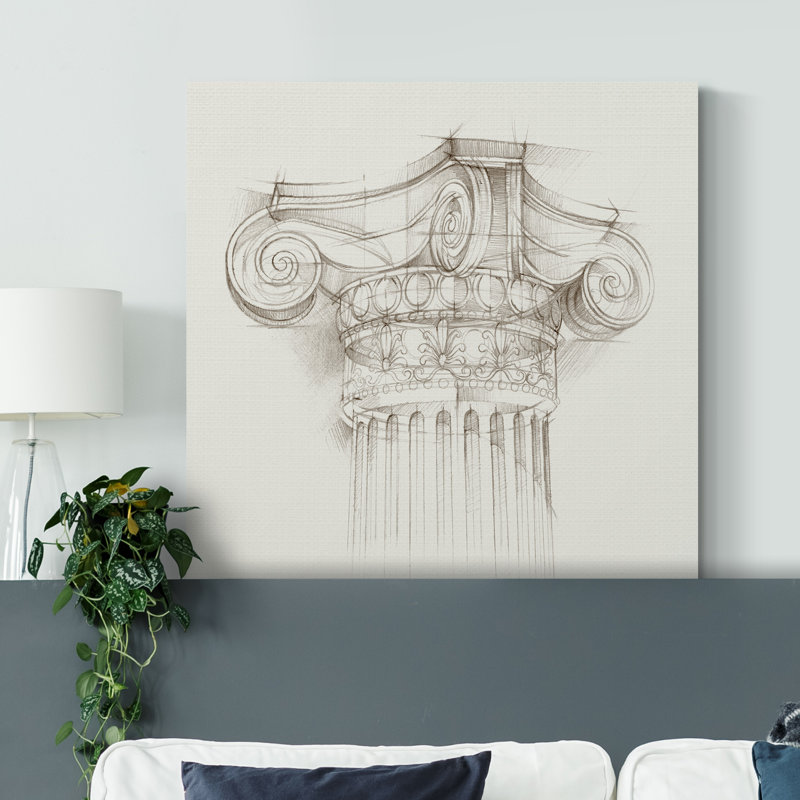 «Column Schématique II», reproduction sur toile, H 32 po x l 32 po x P 1 po