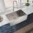 33"x21"x10"Farmhouse Apron Single Bowl Stainless Steel Kitchen Sink