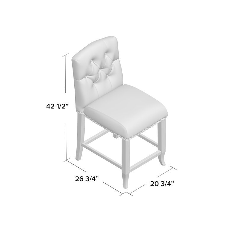 Wilfred 31" Stool, Light Gray, Counter Stool (24.75" Seat Height)