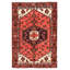Tapis rouge en laine style années 1990 3 pi x 4 pi 3 po Yolandia