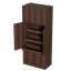 Armoire de rangement haute autoportante de 71 pouces de hauteur avec portes et tablettes, tablettes réglables, bois de catégorie E1, noyer pour garde-manger, armoires de garde-manger pour rangement, armoire