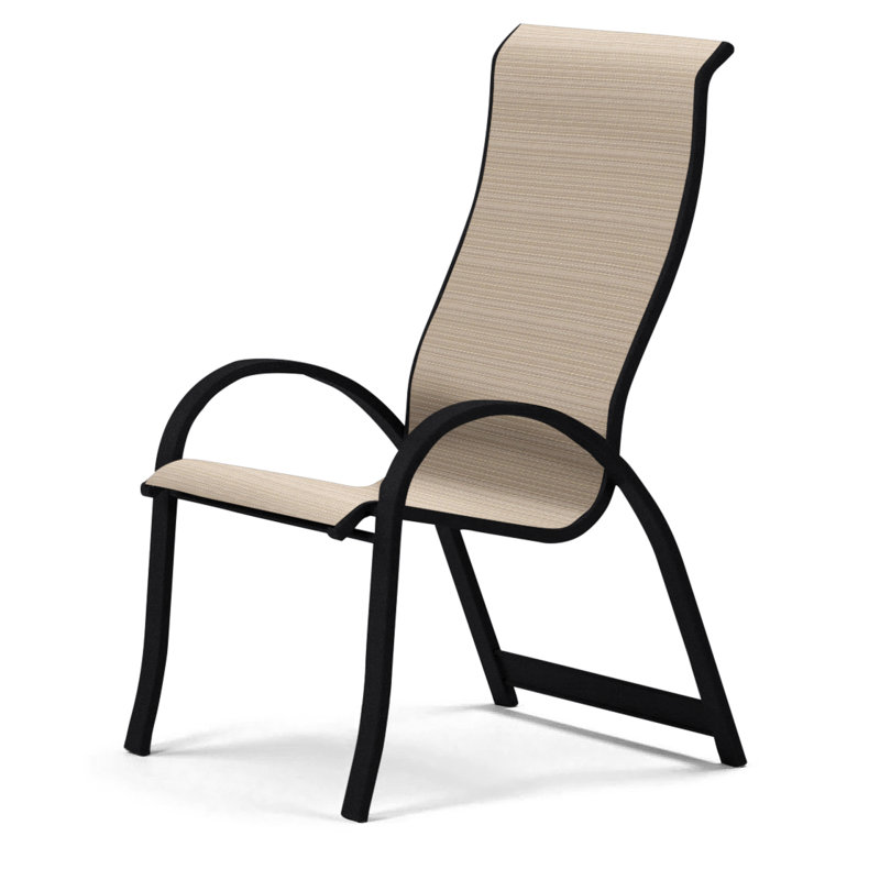 Aruba 1 Outdoor Dining Armchair, Newport, Textured Black