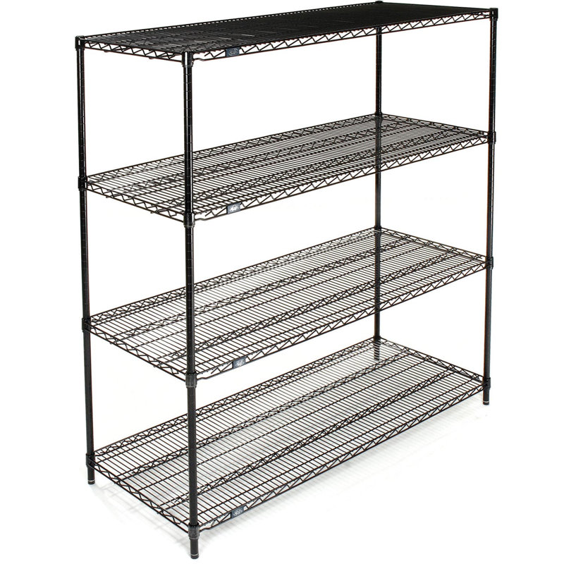 Étagère de démarrage, Époxy noir, H 74 po x l 60 po x P 24 po