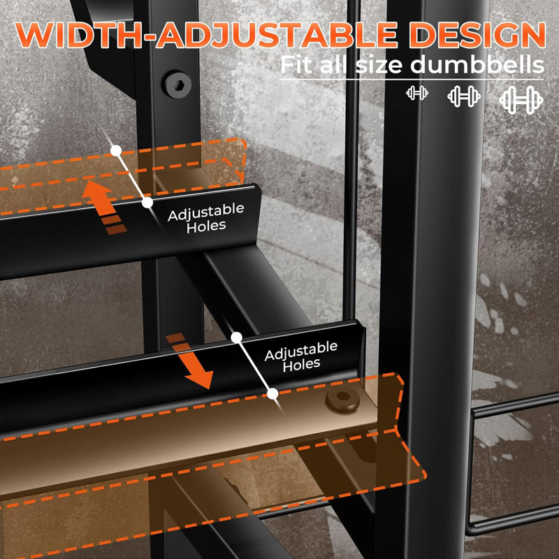 Support de poids ajustable XL pour haltères - support de support de support de barillets Rebrilliant