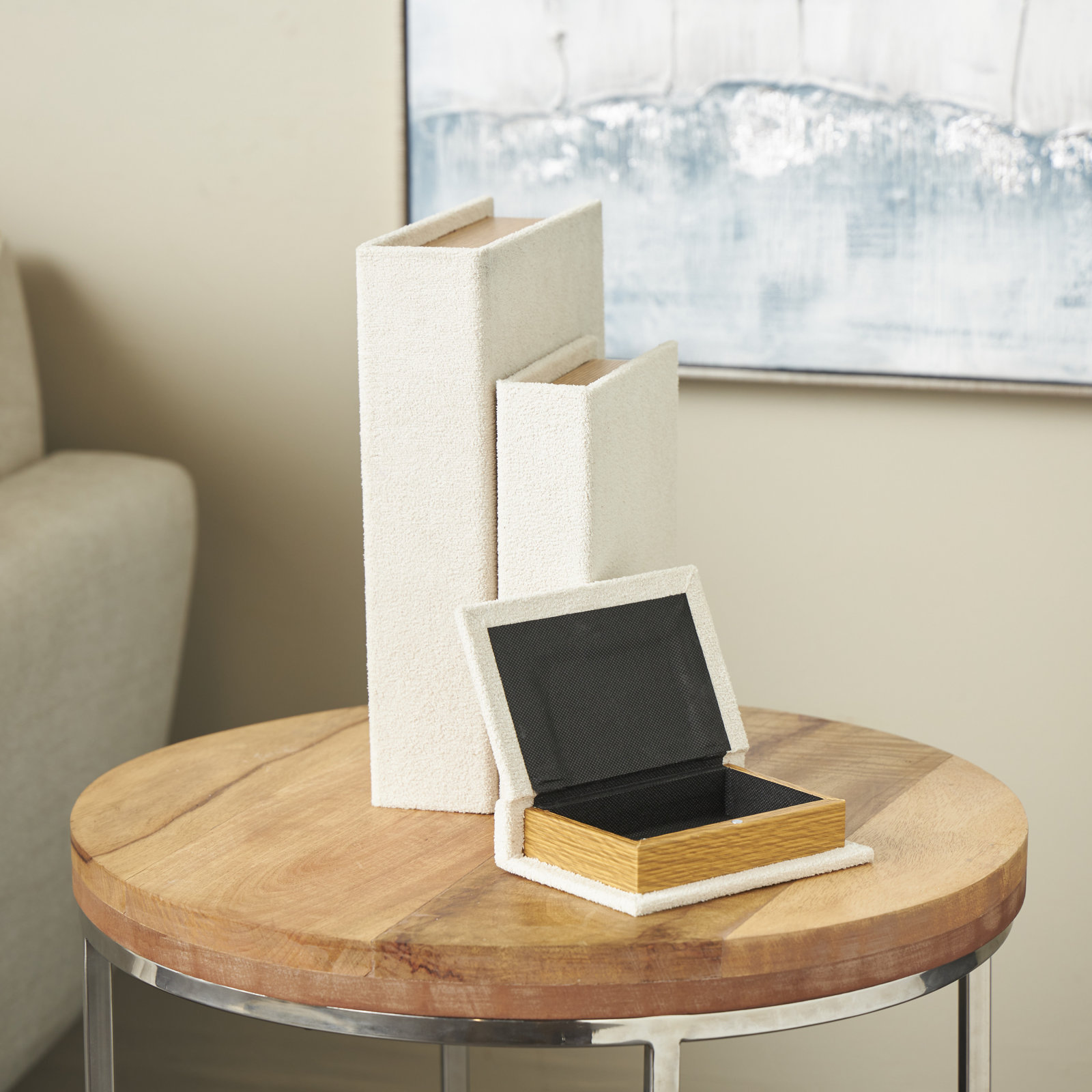 Fabric Book Box Set, Cream