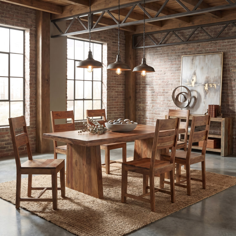 Table de salle à manger Chaliyah, L 38 po x L 74 po, Naturel
