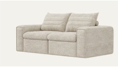 Compression Cloudy Corduroy Couch With Deep Seat, Modular Piece