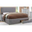 Ensemble de lit 1 pièce grand lit tapissier gris clair avec tiroirs de rangement FB-126506524-126506593