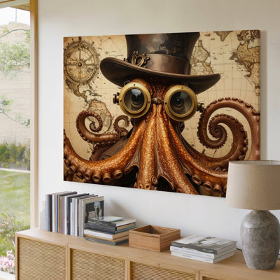 Toile Steampunk Octopus