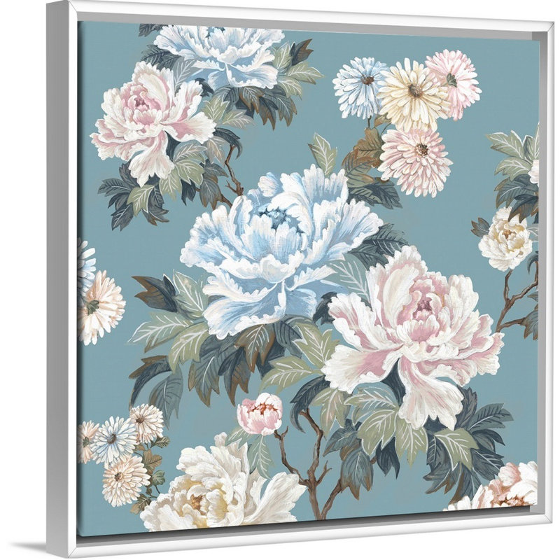 «Divine Garden I» par Eva Watts - reproduction d'art, H 38 po x l 38 po x P 1,75 po, Toile blanche encadrée