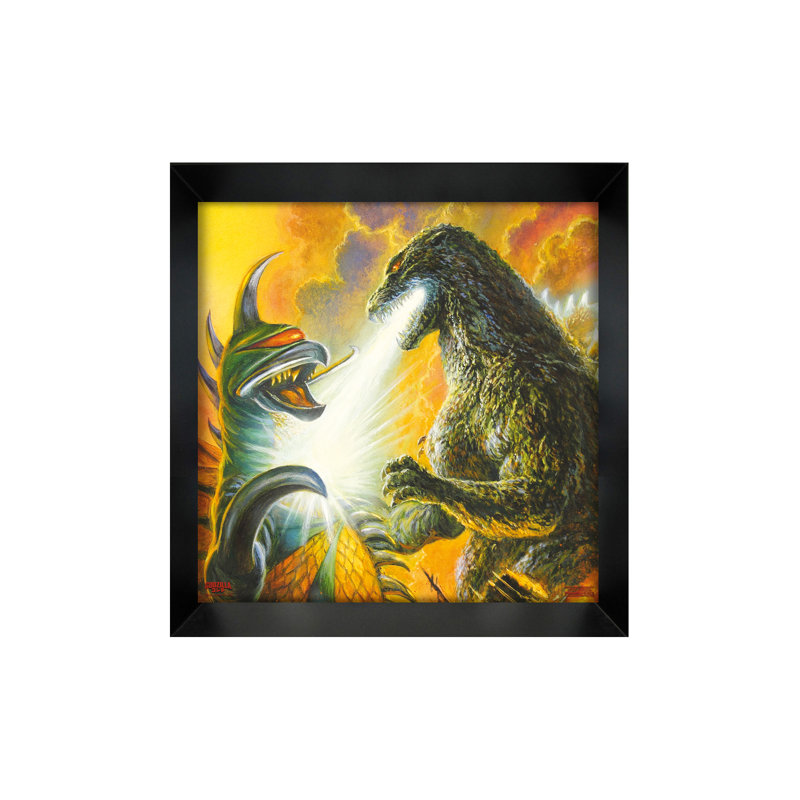 Godzilla- Battle 12x12 Gel-Coat Framed Poster