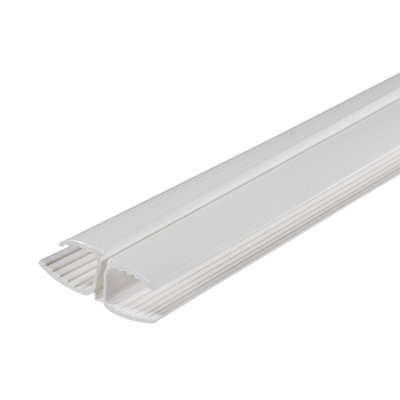 Charnière en plastique polypropylène blanc 3/8 po Outwater - longueur 12 pi coupée à (3) pièces de 48 po