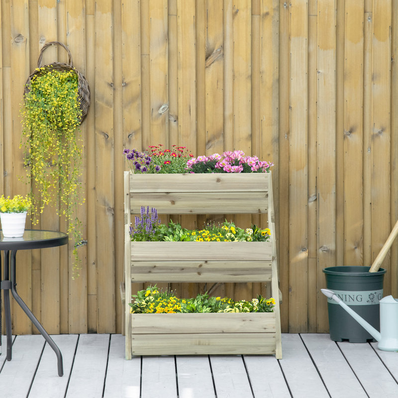 Boîte à fleurs d'extérieur en bois Selmore