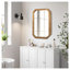 Armoire murale en bois avec miroir