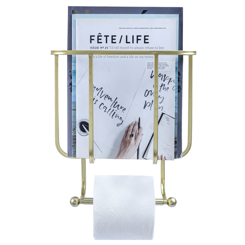 Bathroom Gold Wall Mounted Toilet Roll Holder