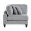 Fauteuil d'angle en velours côtelé gris