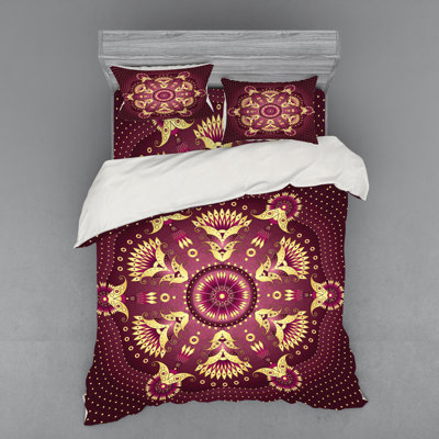 Mandala Eclectic Polyester Dots Duvet Cover