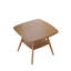 Table de salle à manger moderne en bois avec tablette de rangement, finition noyer