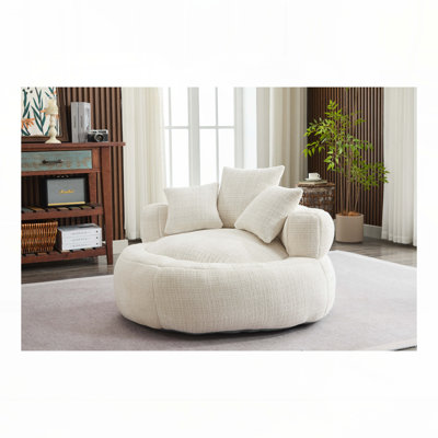 Chenille Upholstered Bean Bag Chairs by Trule