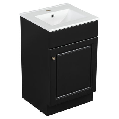 Ensemble de meuble-lavabo simple 20 po avec poignées dorées