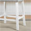 Ensemble de 2 tabourets à hauteur de comptoir en velours Morovo, finition blanchie, gris Morovo